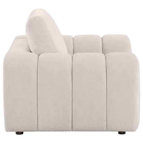 Burnett Ivory Chenille Upholstered Accent Chair from Coaster - Luna Furniture