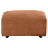 Burnett Chenille Upholstered Ottoman Burnt Orange from Coaster - Luna Furniture