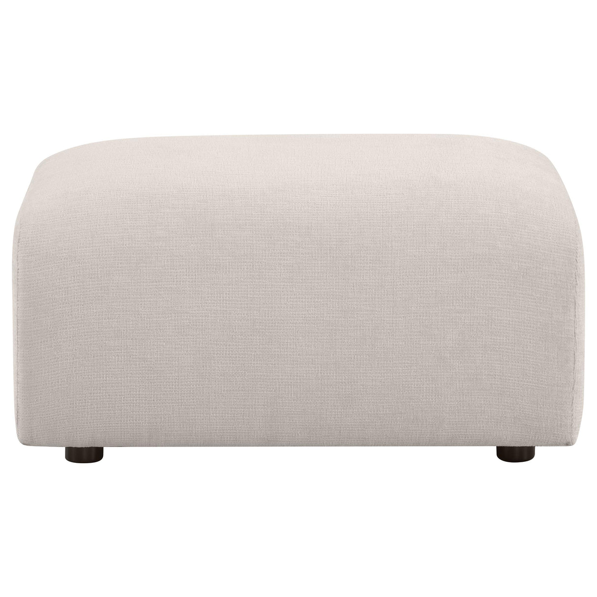 Burnett Ivory Chenille Upholstered Ottoman from Coaster - Luna Furniture