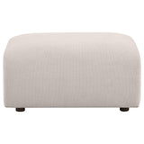 Burnett Ivory Chenille Upholstered Ottoman from Coaster - Luna Furniture