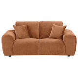 Burnett Chenille Upholstered Wide Arm Loveseat Burnt Orange from Coaster - Luna Furniture