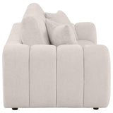 Burnett Ivory Chenille Upholstered Wide Arm Loveseat from Coaster - Luna Furniture