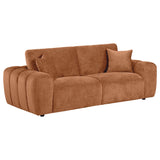Burnett Chenille Upholstered Wide Arm Sofa Burnt Orange from Coaster - Luna Furniture
