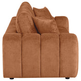 Burnett Chenille Upholstered Wide Arm Sofa Burnt Orange from Coaster - Luna Furniture
