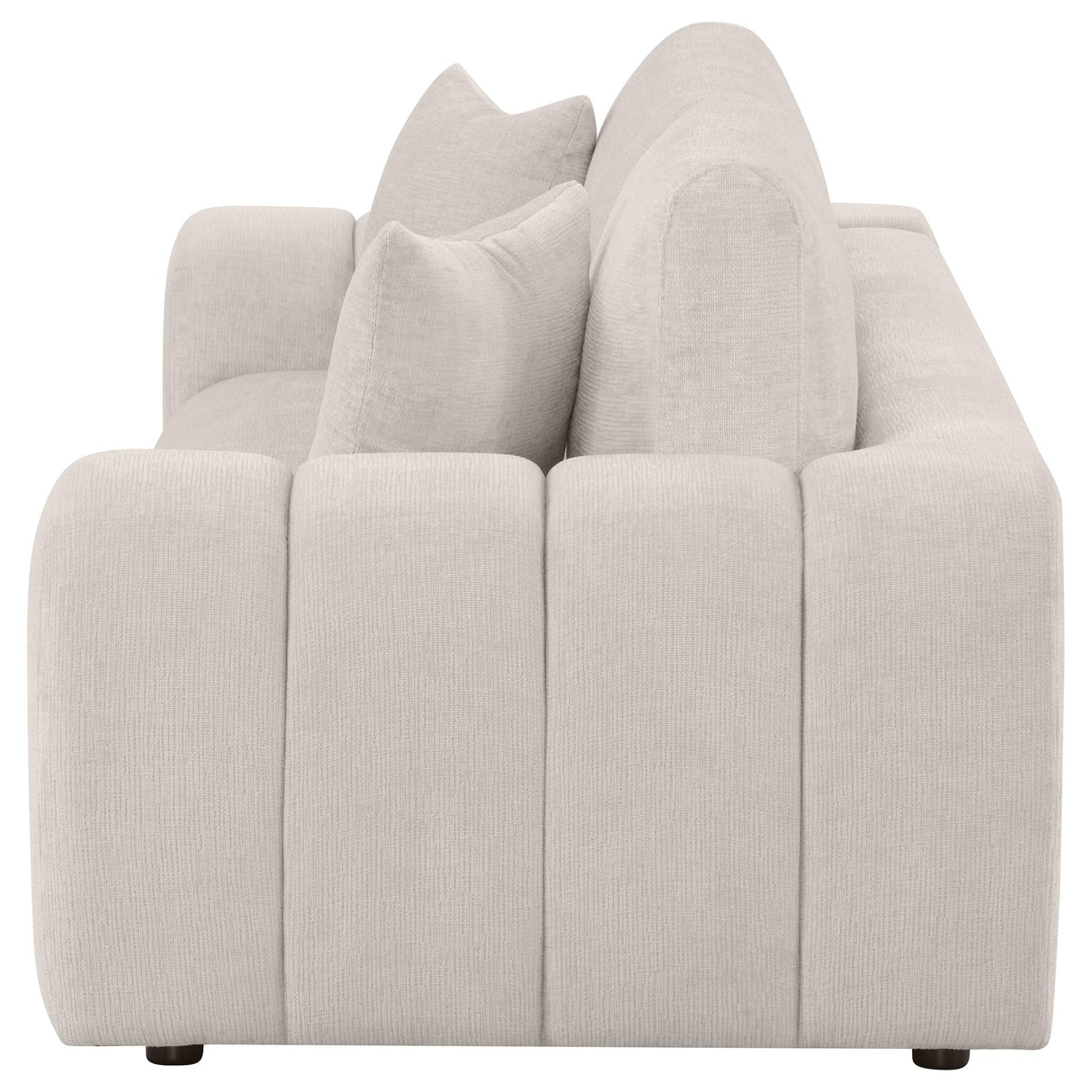 Burnett Chenille Upholstered Wide Arm Sofa Ivory from Coaster - Luna Furniture