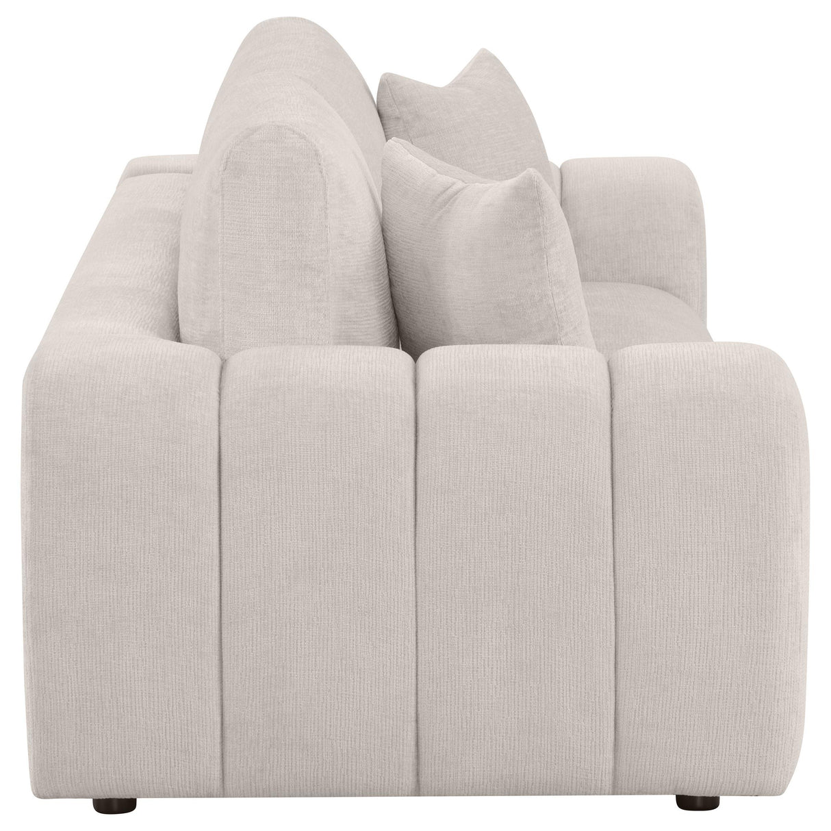 Burnett Chenille Upholstered Wide Arm Sofa Ivory from Coaster - Luna Furniture