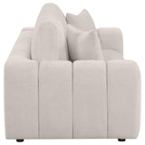Burnett Chenille Upholstered Wide Arm Sofa Ivory from Coaster - Luna Furniture