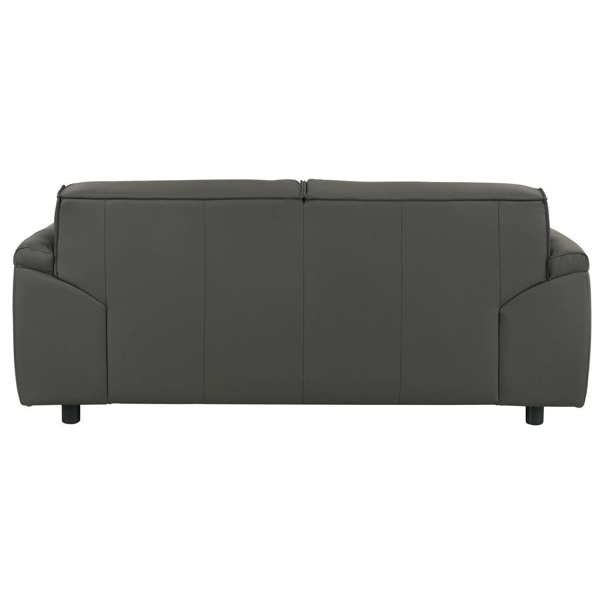 Buxton Graphite Top Grain Leather Upholstered Loveseat from Coaster - Luna Furniture