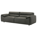 Buxton Graphite Top Grain Leather Upholstered Sofa from Coaster - Luna Furniture