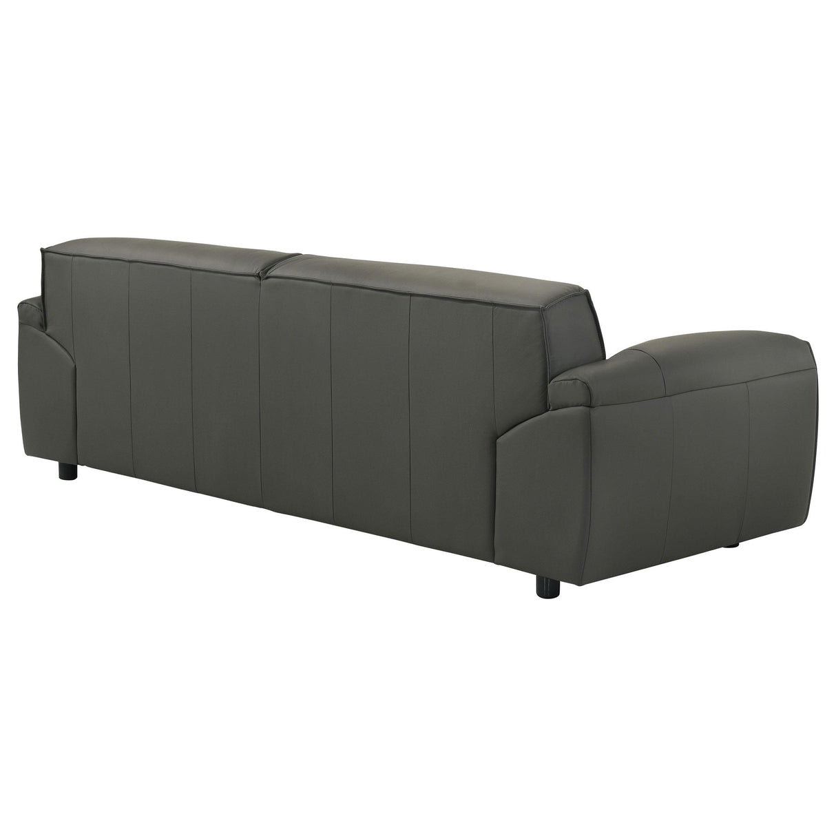 Buxton Graphite Top Grain Leather Upholstered Sofa from Coaster - Luna Furniture