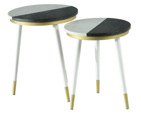 Taj Marble Top Nesting Tables from Steve Silver - Luna Furniture