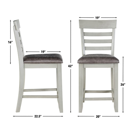 Hyland Gray 24″ Counter Stool, Set of 2 from Steve Silver - Luna Furniture