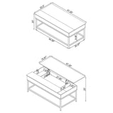 Byers Brown Oak 2-Piece Lift Top Coffee and End Table Set from Coaster - Luna Furniture