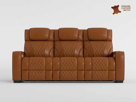 Apex Brown Leather Power Double Reclining Sofa from Homelegance - Luna Furniture