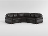 Wareham Dark Brown Leather 3-Piece Sectional from Homelegance - Luna Furniture