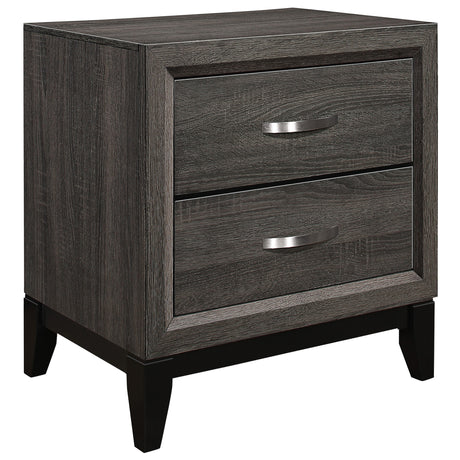 Davi Gray 5-Piece Bedroom Set (Queen Bed, Nightstand, Dresser, Mirror, Chest) from Homelegance - Luna Furniture