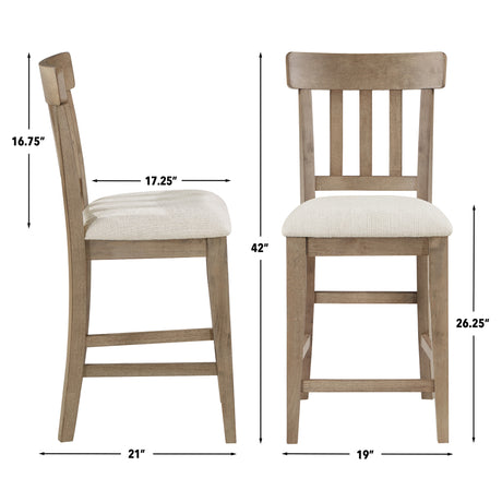 Napa Weathered Sand/Cream 24″ Counter Stool, Set of 2 from Steve Silver - Luna Furniture