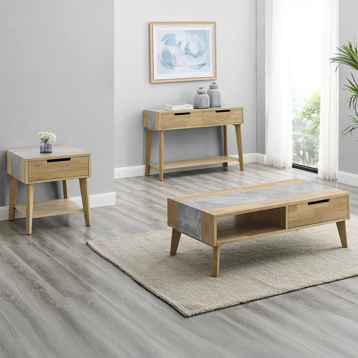 Calgary Sintered Stone Inlay Coffee Table from Steve Silver - Luna Furniture