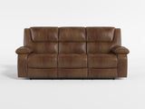 Ellicott Brown Leather Double Reclining Sofa from Homelegance - Luna Furniture