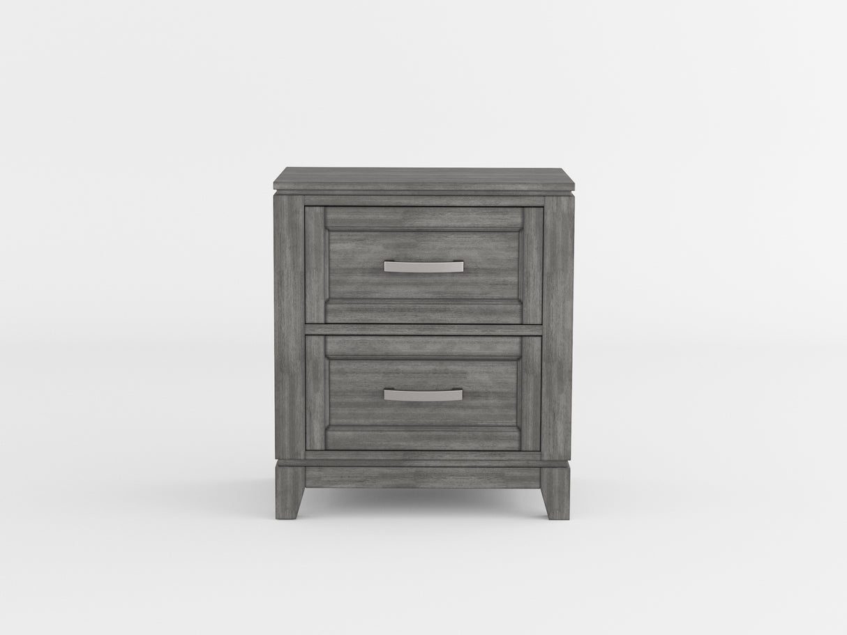Garretson Gray 4-Piece Bedroom Set (Queen Bed, Nightstand, Dresser, Mirror) from Homelegance - Luna Furniture