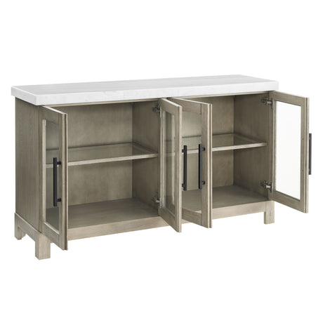 Carena White Marble Top Sideboard with Touch Lighting from Steve Silver - Luna Furniture