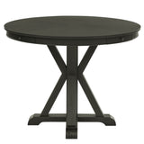 Rylie Black 48" Round Counter Dining Table with 4 Drawers from Steve Silver - Luna Furniture