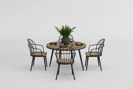 Victoria Espresso/Beige Upholstered Side Chair, Set of 2 from Homelegance - Luna Furniture
