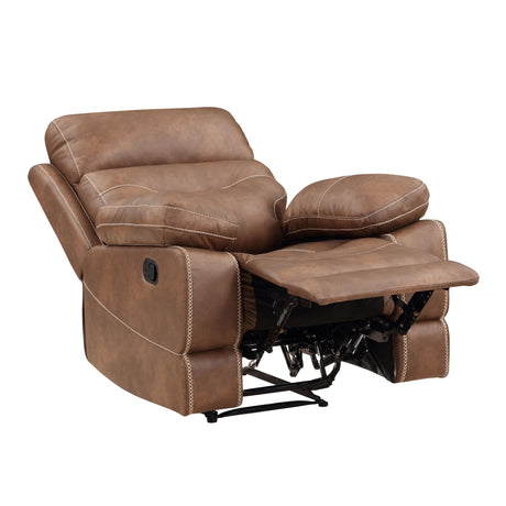 Rudger Chestnut Manual Recliner from Steve Silver - Luna Furniture