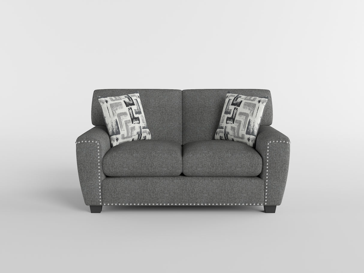 Isabel Dark Gray Loveseat from Homelegance - Luna Furniture