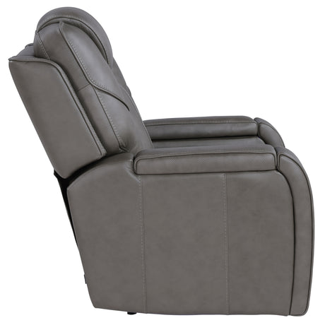 Daniel Triple Power Home Theater Leather Recliner with Built-in Speakers from Steve Silver - Luna Furniture