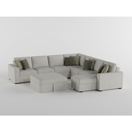 Isla Beige 3-Piece Sectional with Pull-out Bed from Homelegance - Luna Furniture