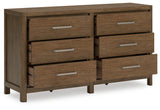 Cabalynn California King Panel Bed with Dresser and Nightstand in Light Brown from Ashley - Luna Furniture