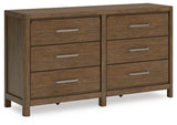 Cabalynn California King Upholstered Bed with Dresser in Light Brown from Ashley - Luna Furniture
