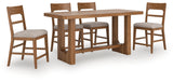 Cabalynn Counter Height Dining Table and 4 Barstools from Ashley - Luna Furniture