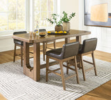 Cabalynn Counter Height Dining Table and 4 Barstools in Light Brown from Ashley - Luna Furniture
