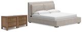 Cabalynn King Upholstered Bed and 2 Nightstands from Ashley - Luna Furniture
