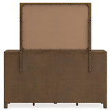 Cabalynn Queen Panel Bed with Storage with Mirrored Dresser and Nightstand in Light Brown from Ashley Furniture - Luna Furniture