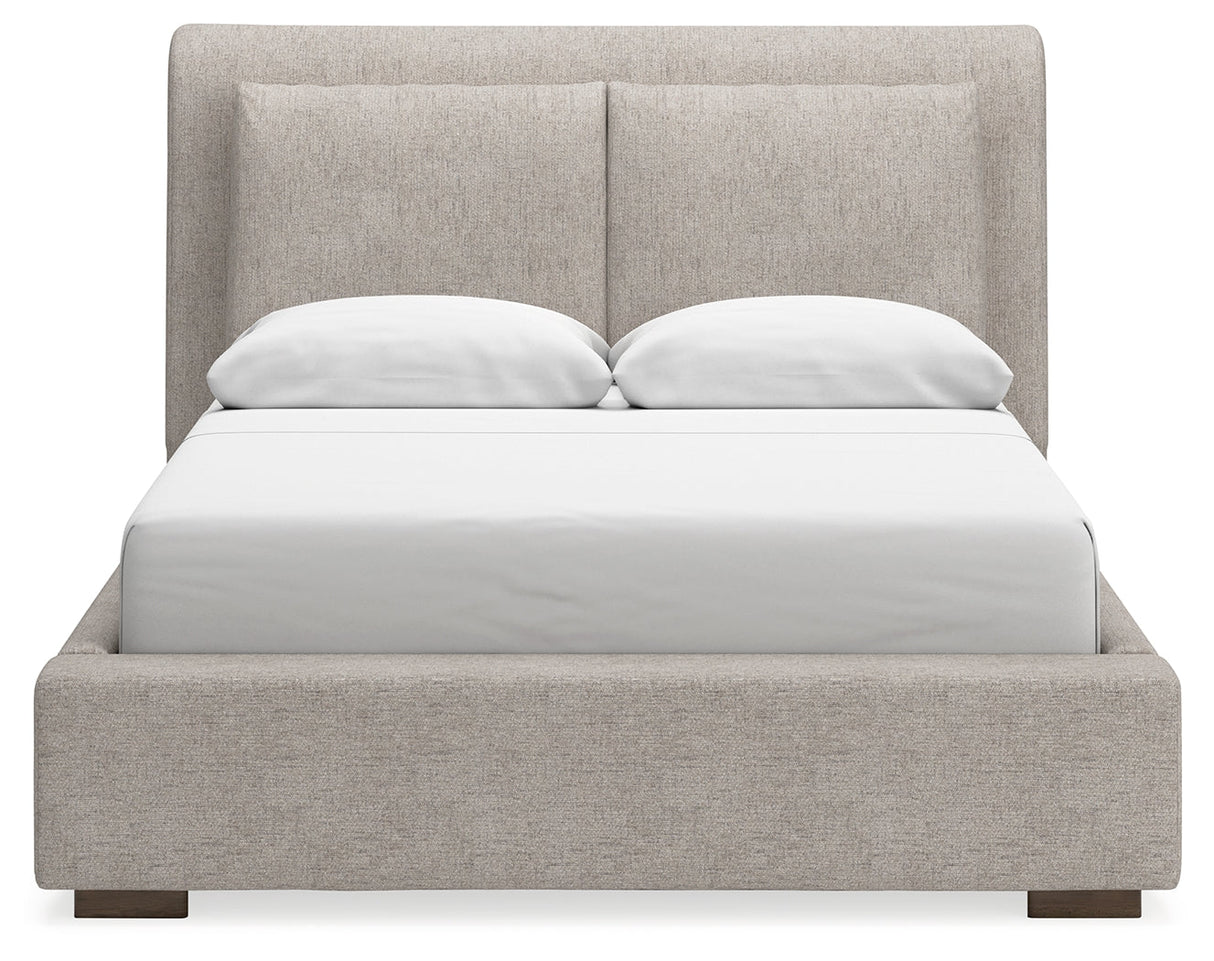 Cabalynn Light Brown Upholstered Platform Bedroom Set from Ashley - Luna Furniture