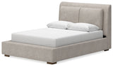 Cabalynn Light Brown Upholstered Platform Bedroom Set from Ashley - Luna Furniture