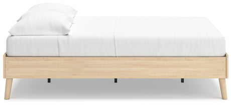 Cabinella Full Platform Bed with Dresser in Tan from Ashley - Luna Furniture
