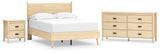 Cabinella Full Platform Panel Bed with Dresser and Nightstand in Tan from Ashley - Luna Furniture