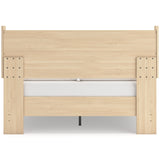 Cabinella Queen Platform Panel Bed with 2 Nightstands in Tan from Ashley - Luna Furniture