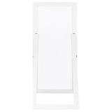 Cadence White Tempered Glass High Gloss Full Length Standing Mirror from Coaster - Luna Furniture