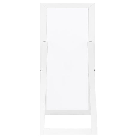 Cadence White Tempered Glass High Gloss Full Length Standing Mirror from Coaster - Luna Furniture
