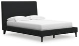 Cadmori Black Full Upholstered Platform Bed from Ashley - Luna Furniture