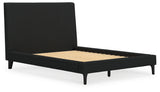 Cadmori Black Full Upholstered Platform Bed from Ashley - Luna Furniture