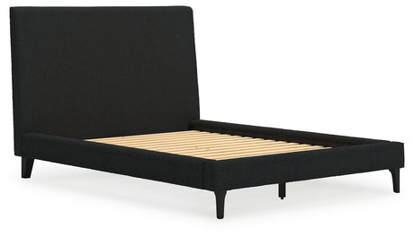 Cadmori Black Full Upholstered Platform Bed from Ashley - Luna Furniture