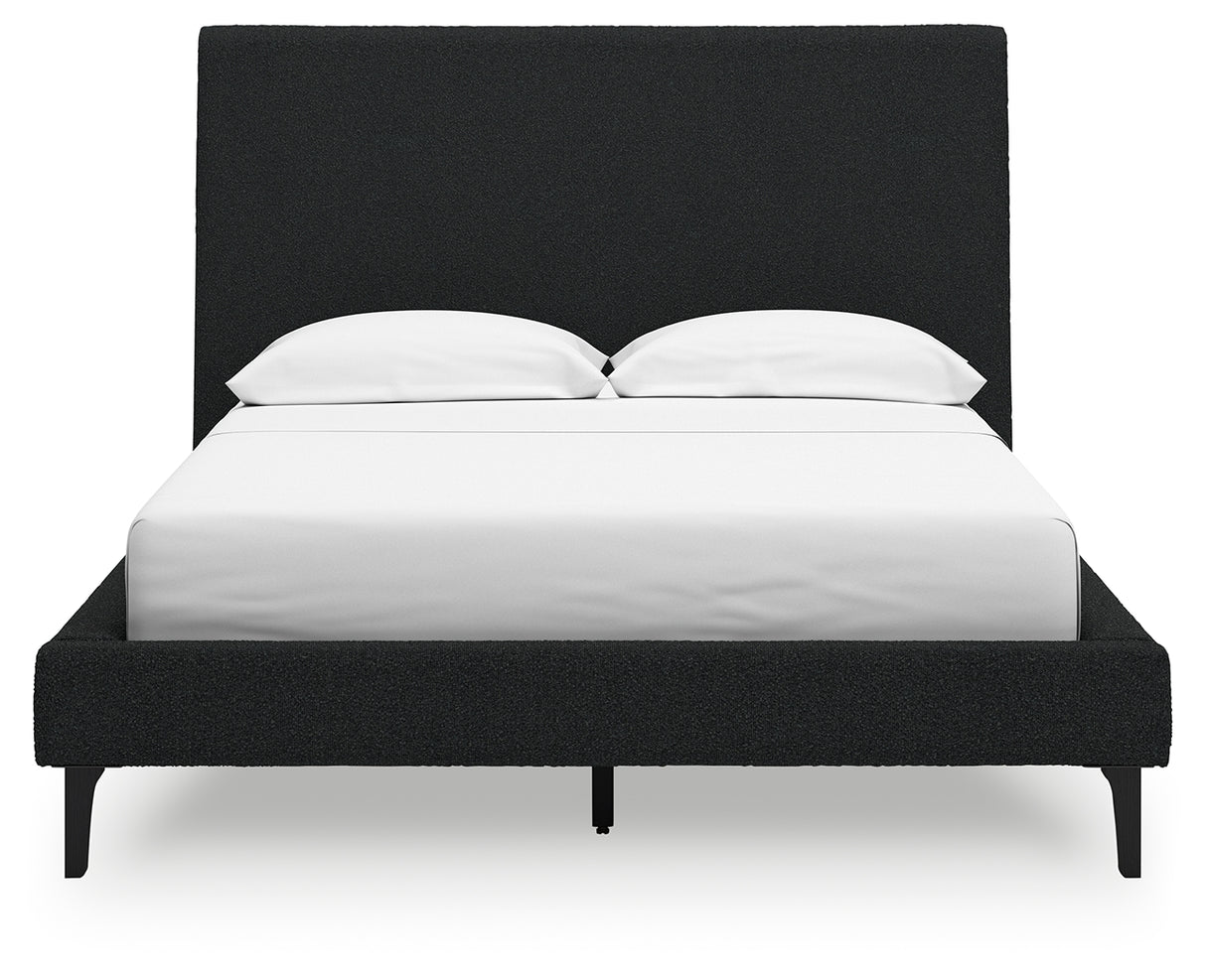 Cadmori Black Full Upholstered Platform Bed from Ashley - Luna Furniture