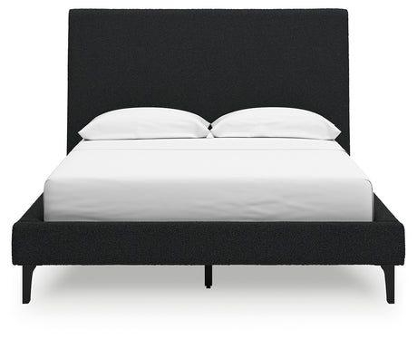Cadmori Black Full Upholstered Platform Bed from Ashley - Luna Furniture