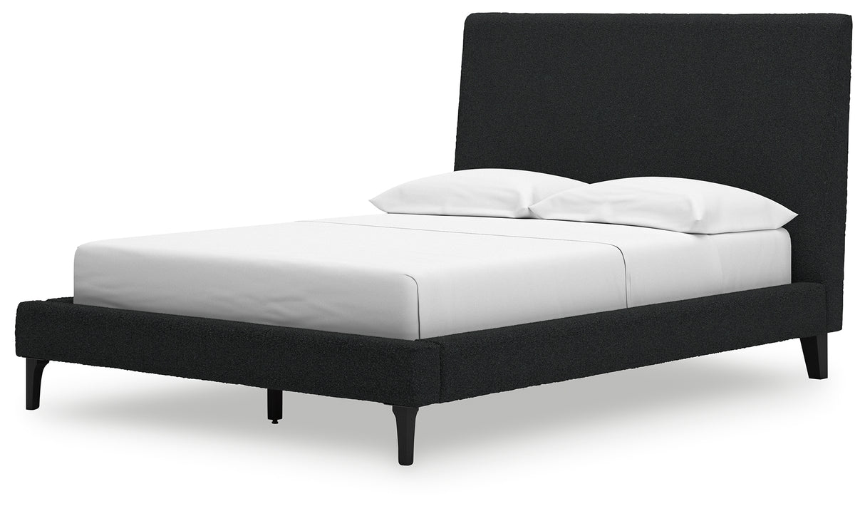 Cadmori Black Full Upholstered Platform Bed from Ashley - Luna Furniture